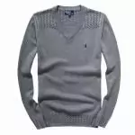 polo pulls hommes manche longue boutique mode reduction affaires gris